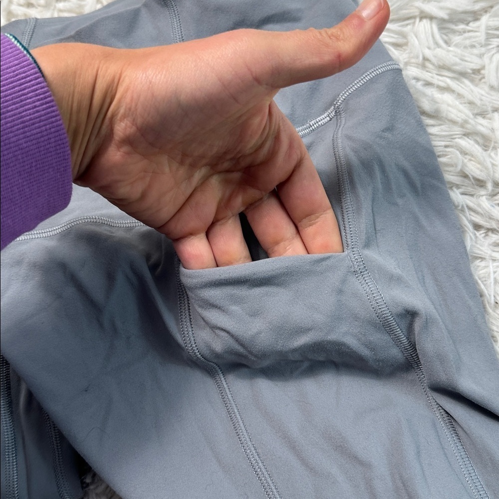 Lululemon Align High Rise Crop with Pockets 23" Rhino Grey - Picture 2 of 6